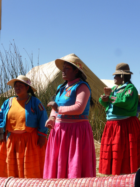 Peru Puno Uros Island Singers